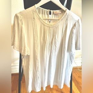 New With Tags, Knox Rose, White Blouse, Size M.